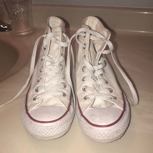 White high top converse- BRAND NEW!!